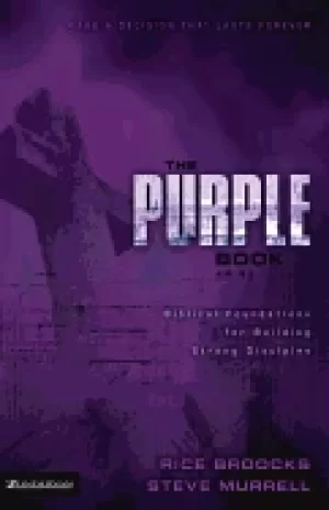 Image of purple book biblical foundations for building strong disciples