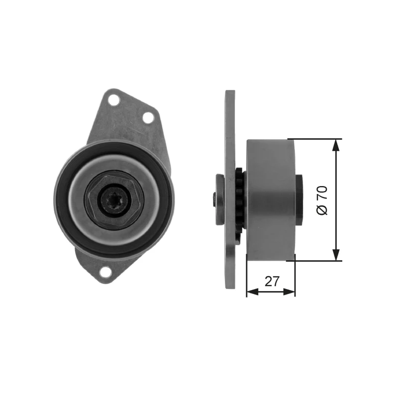 Image of GATES Tensioner pulley GATES T38474