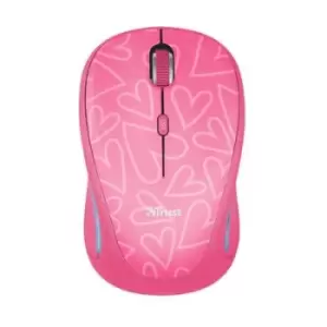 Image of Trust Yvi FX Wireless mouse Radio Optical Pink 4 Buttons 1600 dpi