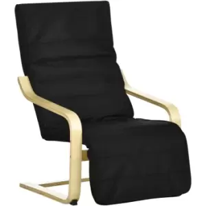 Image of Lounge Chair Recliner Adjustable Footrest Home Black - Black - Homcom