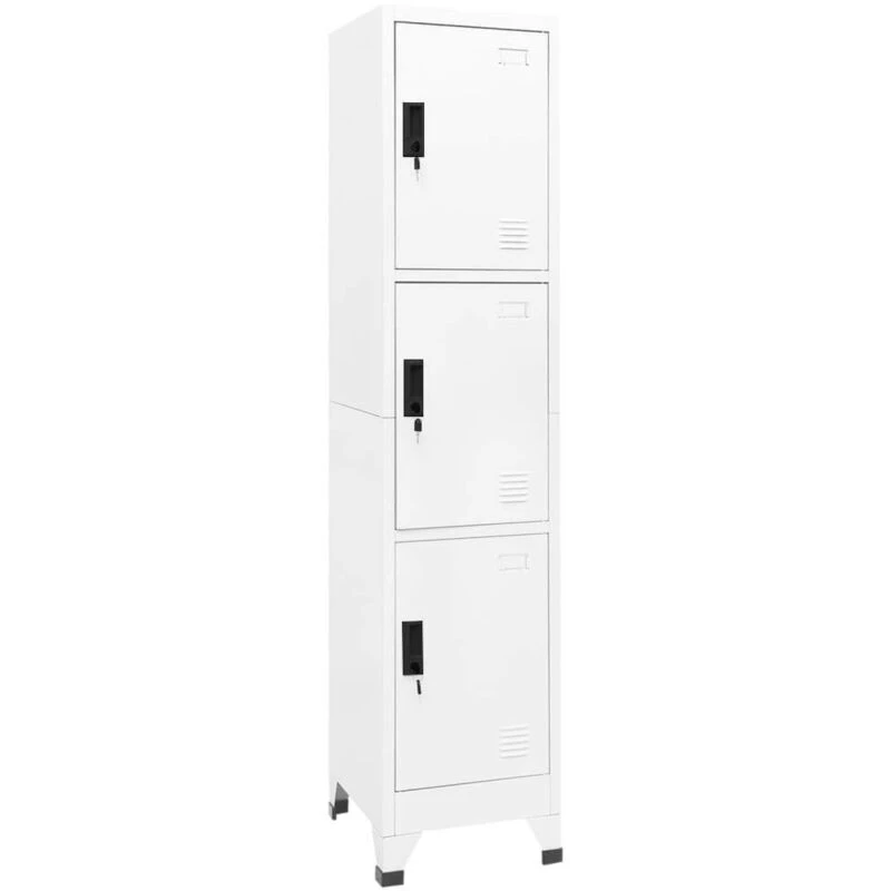 Image of VIDAXL Locker Cabinet White 38x45x180cm Steel Vidaxl 8720286700860