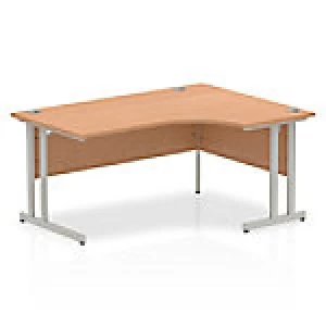 image of Impulse Cantilever 1600 Right Hand Crescent Desk Oak