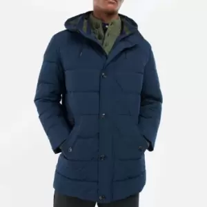 image of Barbour Mens Chelsea Baffle Quilt Jacket - Navy/Olive Night - M