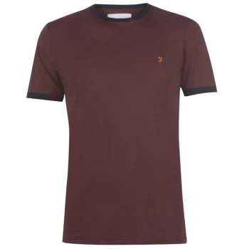 Image of Farah Groves Ringer T Shirt - Red