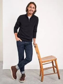 Image of White Stuff York Merino Twist Funnel Neck Top - Navy Size M Men