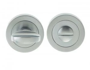 image of LocksOnline Circular Framed Tab Bathroom Door Lock Set