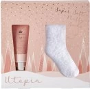 Image of Style & Grace Utopia Sock Gift Set Eco Packaging 75ml Foot Lotion + 1 Pair Socks