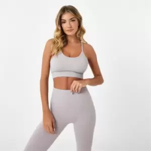 Image of USA Pro Seamless Ribbed Sports Bra - Purple