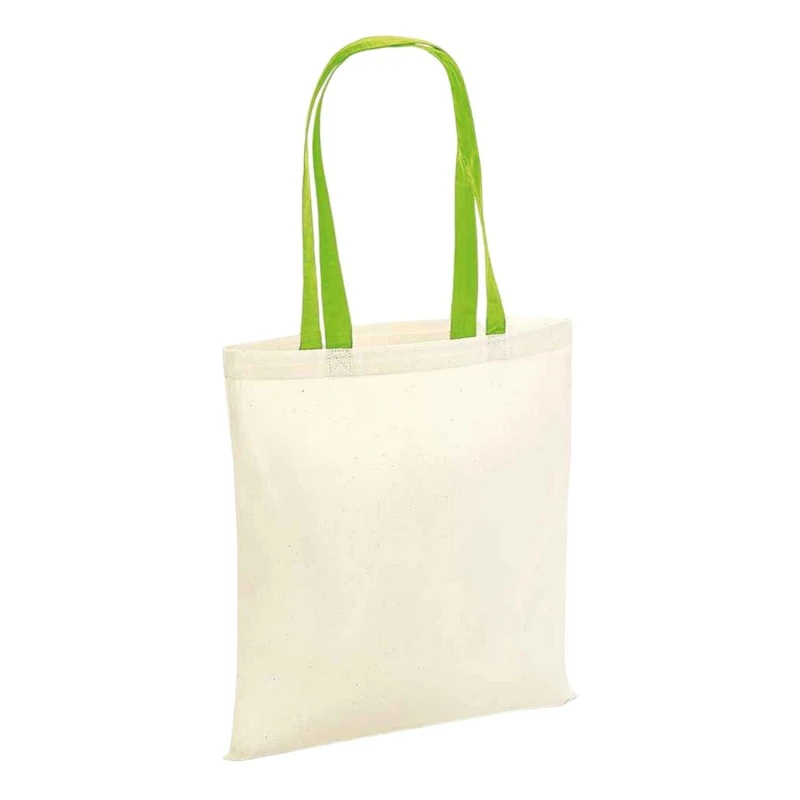 Image of Westford Mill Womens Contrast Handle Tote Bag in Natural Natural Female One Size