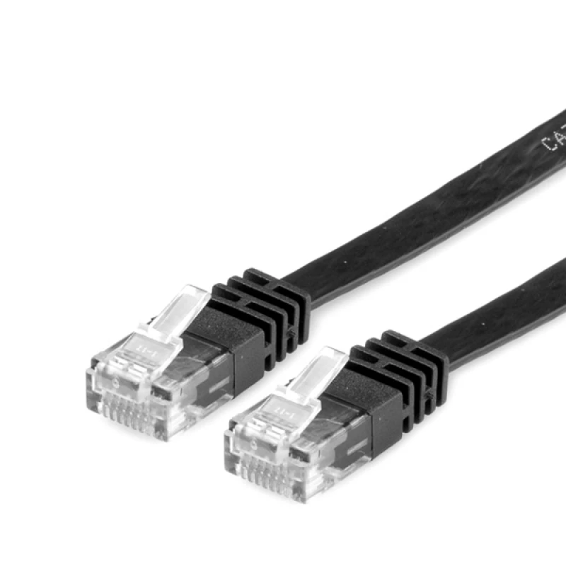 Image of VALUE UTP Cat.6 Flat Network Cable. Black 0.5 m