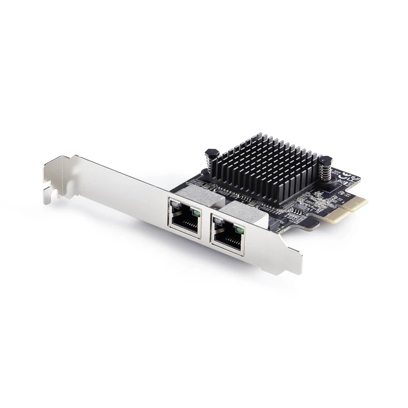 Image of StarTech.com StarTech.com 2-Port 5G Gigabit PCIe Network Adapter Card, 5G/2.5G/1G/100M/10M PCI Express LAN Card, Realtek RTL8126, Windows and Linux, T