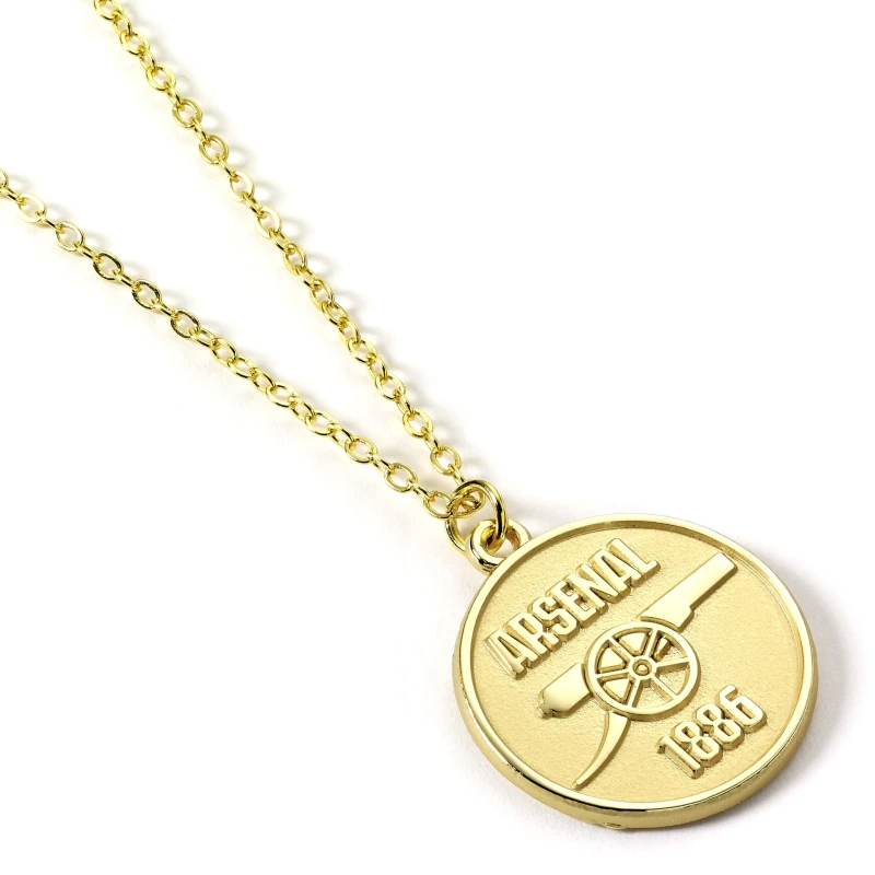 Image of The Carat Shop Arsenal Football Club Gold Tone Crest Necklace