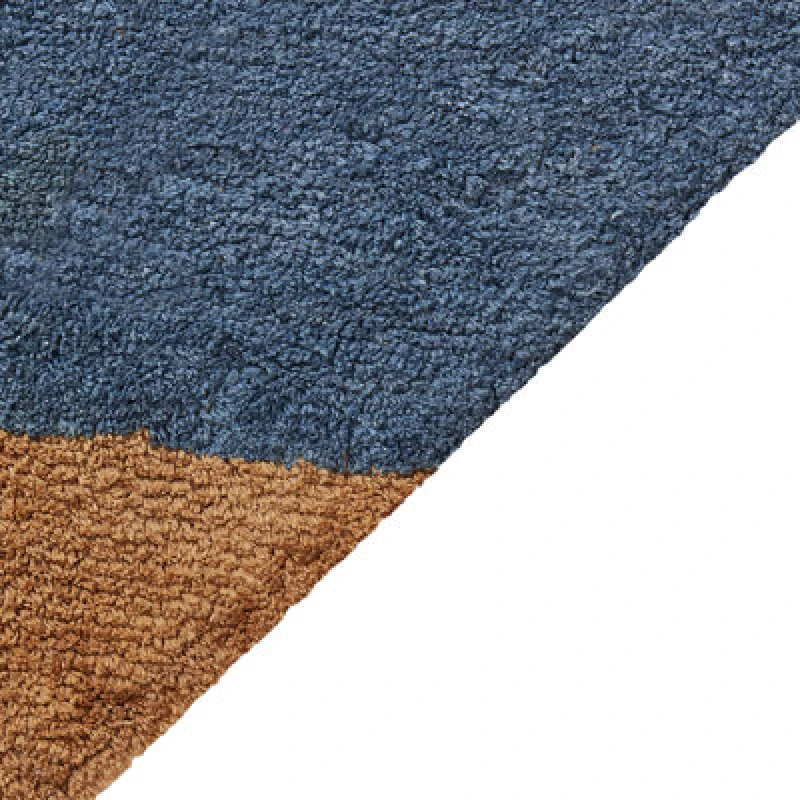 Image of Beliani Rug Xuluf Blue 140 X 200 Cm Cotton