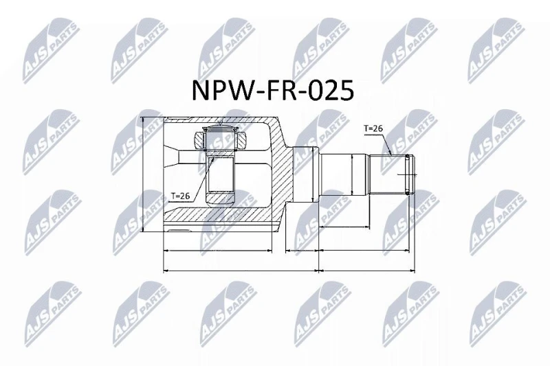 Image of NTY CV joint kit NTY NPW-FR-025