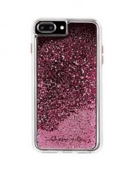 image of Case-Mate Glitter Waterfall Rose Gold Two Piece Protective Case For iPhone 8 Plus (Also Fit iPhone 7+/6+/6S)