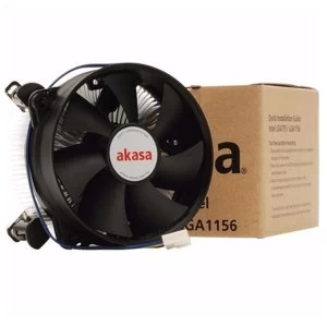 image of Akasa AK-CCE-7104EP Intel Socket 92mm PWM 3000RPM Black Fan CPU Cooler