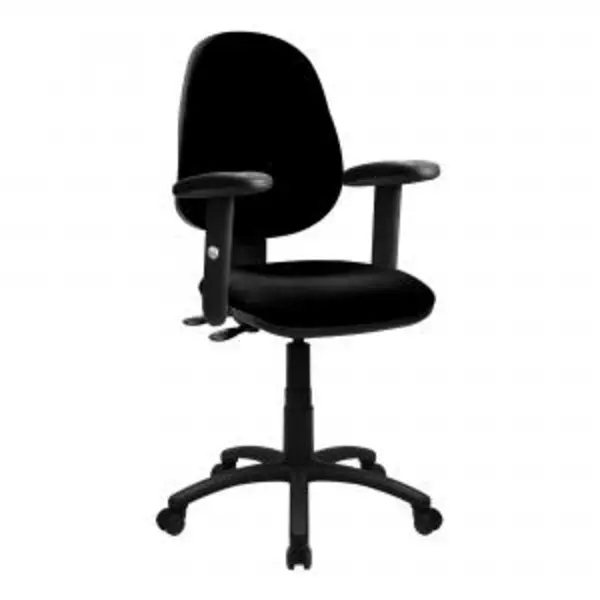 image of Java Medium Back Synchronous Operator Chair - Triple Lever with Fixed NTDSBCFP606BKA