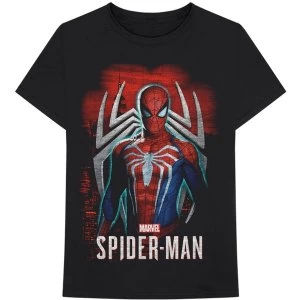 Image of Marvel Comics - Spiderman Games 1 Unisex Large T-Shirt - Black