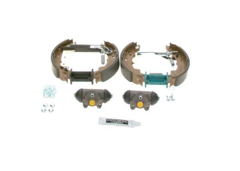Image of Bosch 0 204 114 512 Brake Set, drum brakes with wheel brake cylinder Brake Set,drum brakes (3859)