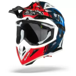 Image of Airoh Aviator ACE Kybon Blue Red Gloss M