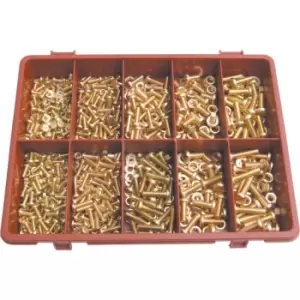 Image of Metric Slotted Pan Head M/C Screw Kit Brass