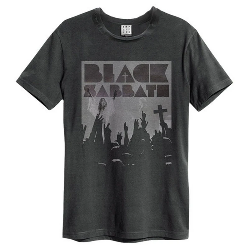 Image of Amplified Amplified Men Victory Black Sabbath T-Shirt in Charcoal Size: X-Small Charcoal XS Male 5063238238879
