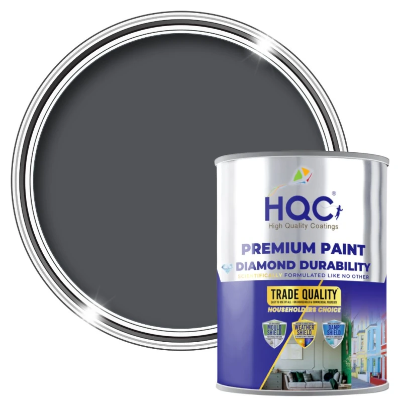 Image of HQC PAINTS Barn Paint - 5L - Best Exterior Wood Paint for Barns, Fences & Gates in Classic Grey Classic Grey Unisex 5L