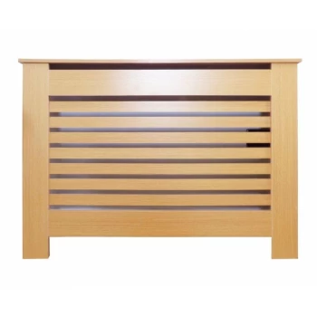 image of Jack Stonehouse - Horizontal Slat Oak Radiator Cover - Small - Oak