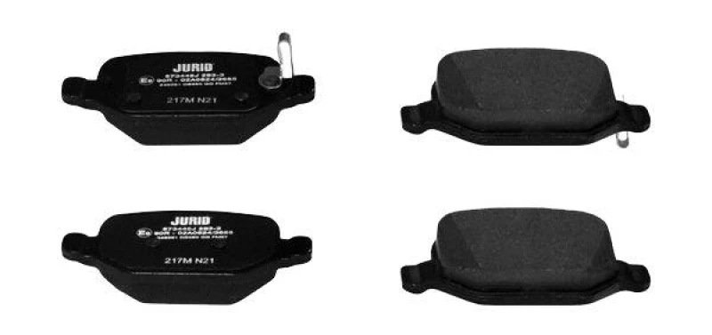 Image of JURID 573445J Brake pad set with acoustic wear warning, without accessories Brake Pad Set,disc brake (402)