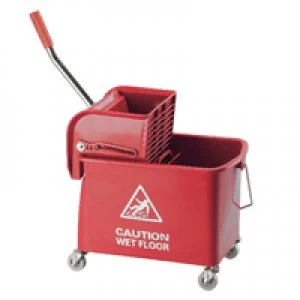 image of Contico Red Mobile Mop Bucket and Wringer 20 Litre 101248RD