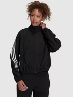 Image of Adidas Future Icons Woven Track Top, Black, Size 2XL, Women
