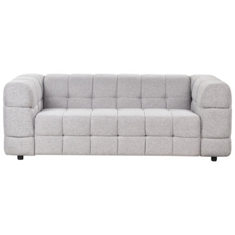 Image of Beliani Sofa 3 Seater Mullola Fabric Light Grey