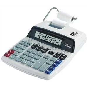 Image of Office Desktop Printing Calculator 12 Digit Display 2 Colour Print 2.7