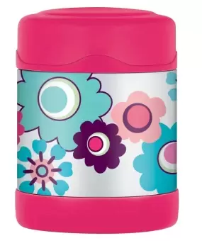 image of Thermos Fun Trainer Food Flask, 290ml Floral Pink