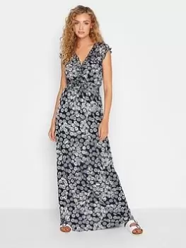 Image of Long Tall Sally Navy Ditsy V Neck Maxi Dress, Navy, Size 18, Women