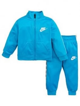 Image of Nike Sportswear Infant Boys Block Taped Tricot Tracksuit - Blue