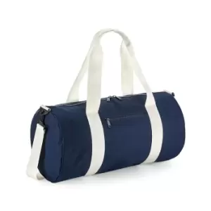 Image of BagBase Original XL Barrel Bag (One Size) (French Navy/Off White)