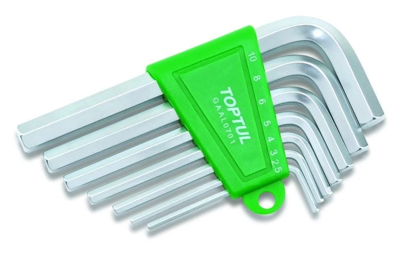 Image of TOPTUL GAAL0701 Angled Screwdriver Set Number of tools: 7, Chrome Vanadium Steel Chrome Vanadium Steel Angled Screwdriver Set (6627)