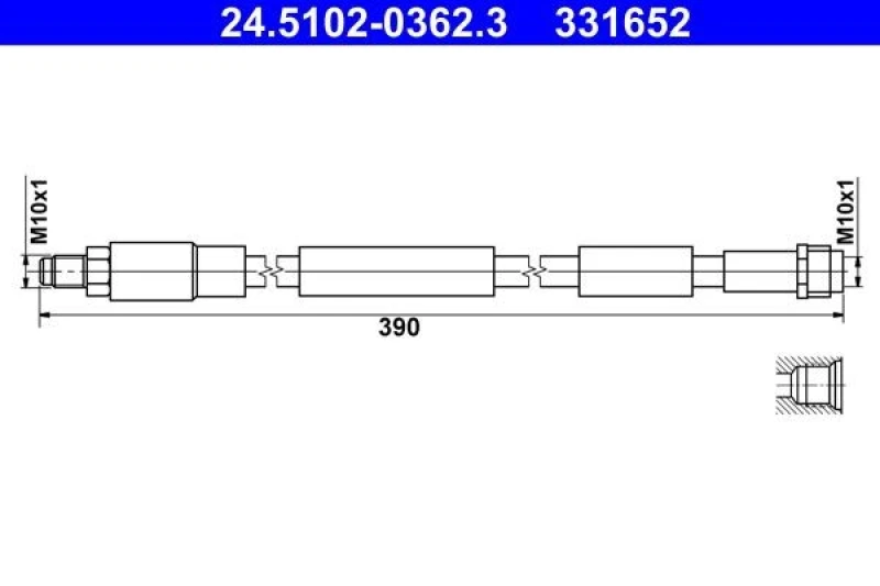 Image of Brake hose ATE 24.5102-0362.3
