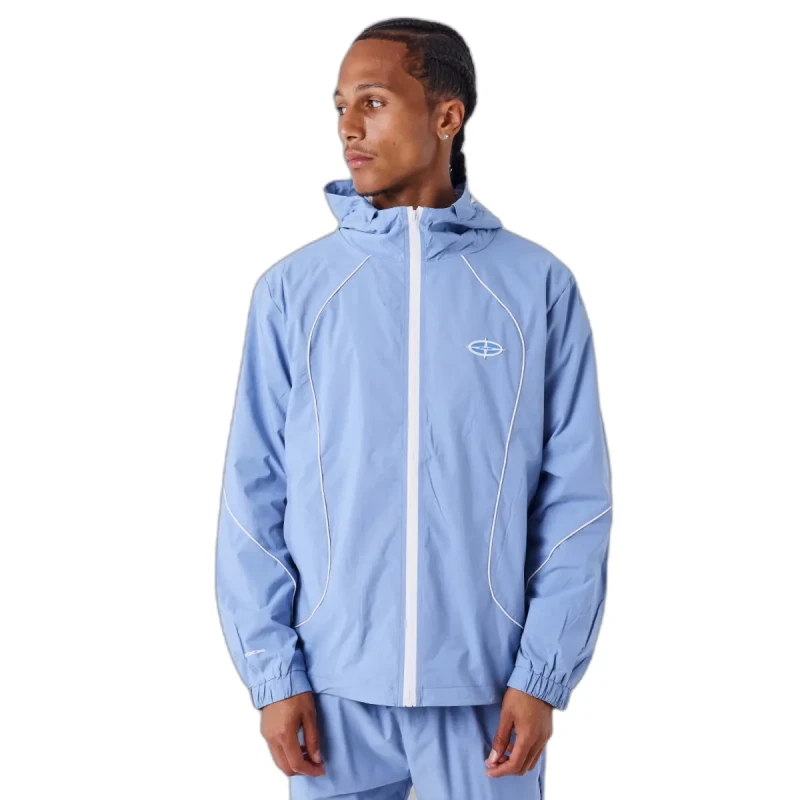 Image of Project X Paris Hooded jacket Project X Paris Techwear Kickoff Bleu Male S
