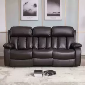 Image of Chester 3 Seater Auto Sofa - Brown