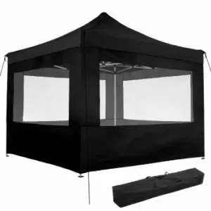 Tectake Gazebo Collapsible 3X3 M With 4 Sides - Olivia Black