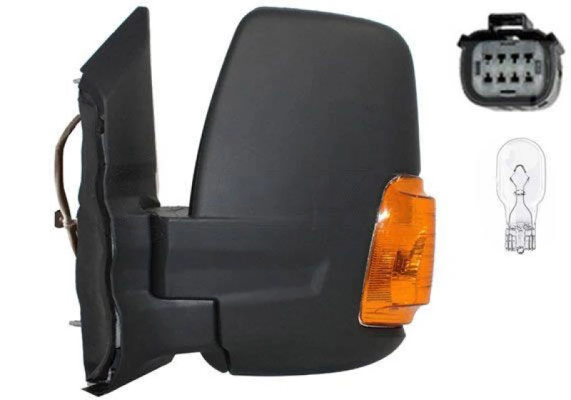 Image of ALKAR 9235666 Wing mirror Left, Electric, Convex, Black Outside Mirror (50)