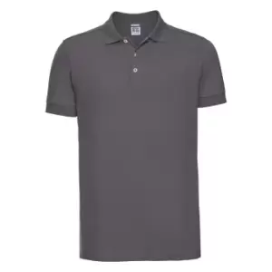 Image of Russell Mens Stretch Short Sleeve Polo Shirt (XL) (Convoy Grey)