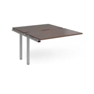 image of Dams Adapt add on units back to back 1200mm x 1600mm - silver frame, walnut top