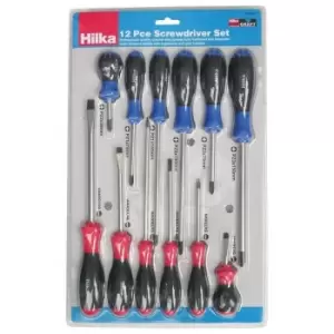 image of Hilka Soft Grip Screwdriver Set 12Pc