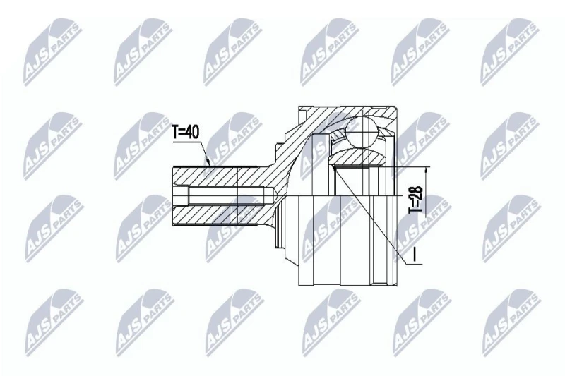 Image of NTY CV joint kit NTY NPZ-VV-025