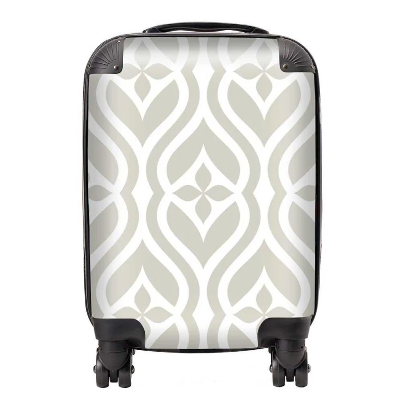 Image of Warren Reed - Designer Abstract Ornament Pattern Suitcase in Grey Size: Large Grey Unisex Large