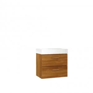 Image of Wickes Talana Walnut Wall- Hung Hung Unit with Drawers 600mm