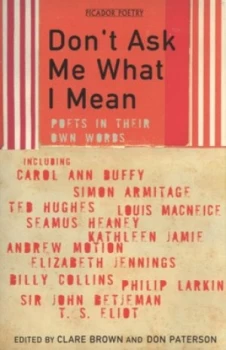 Image of Dont Ask Me What I Mean by Don Paterson Paperback